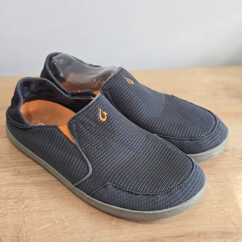 Olukai Nohea Mesh Mens Size 9‎ Mesh Slip-On Sneakers Shadow/Grey Beach Coastal